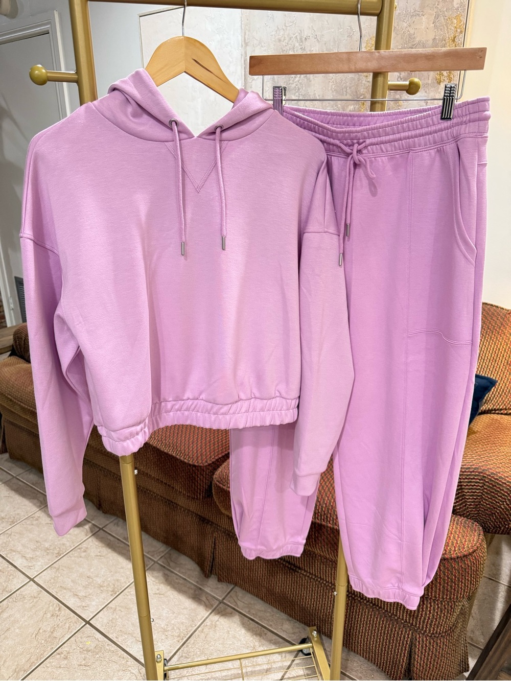 Women’s Scoop Scubaknit Hoodie & Barrel Pants Set XS NWT